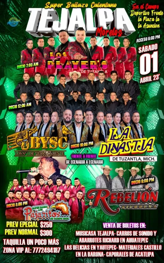 Super Bailazo Calentano en Tejalpa, Morelos, Abril 2023 Super Bailazo Calentano en Tejalpa, Morelos, Abril 2023
