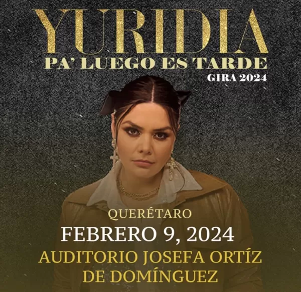 Yuridia en el Auditorio Josefa Ortíz de Domínguez, Querétaro, Febrero 2024