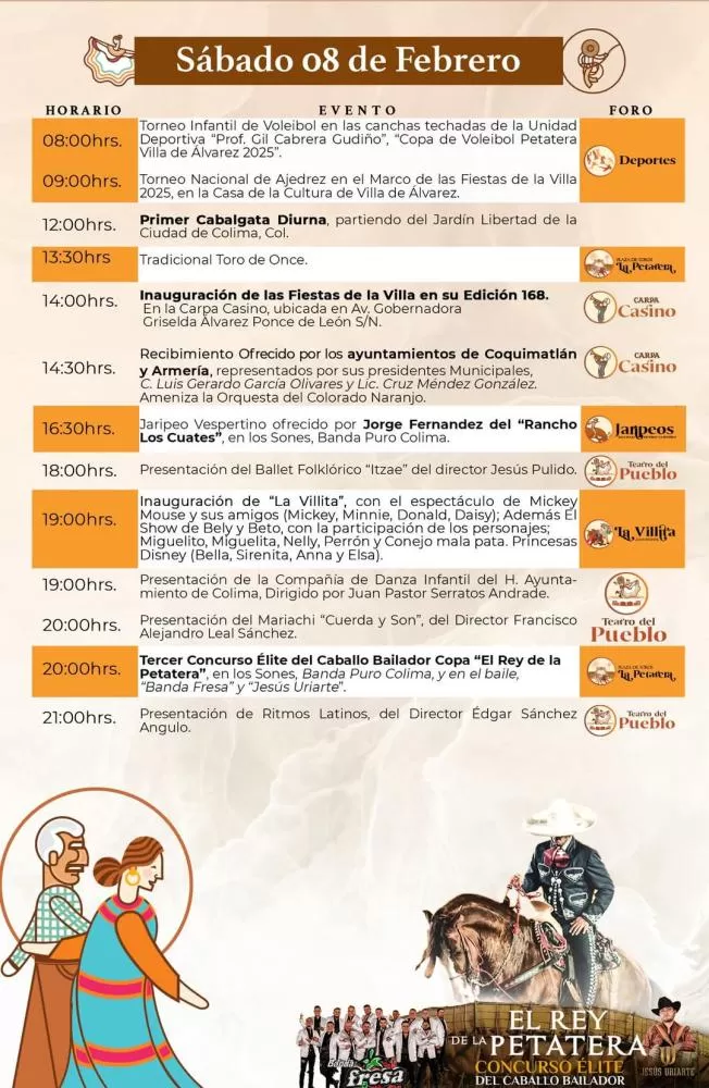 Programa Fiestas Villa de Álvarez 2025