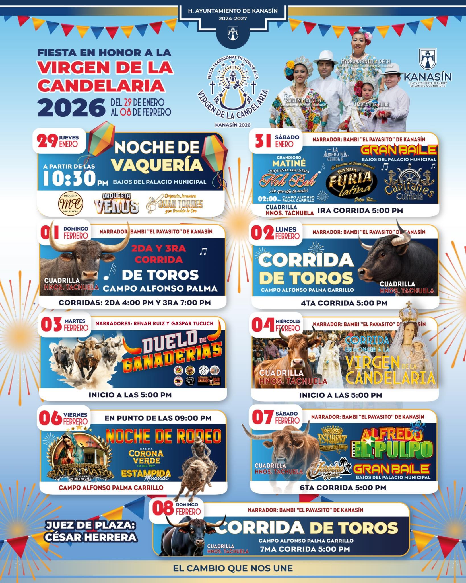 Feria de la Virgen de la Candelaria Kanasín 2026: cartelera, fechas y ...