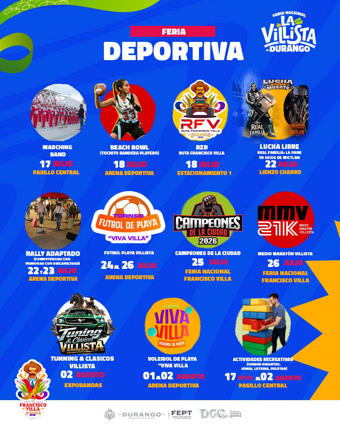 Feria Deportiva - Feria Nacional Francisco Villa Durango 2026