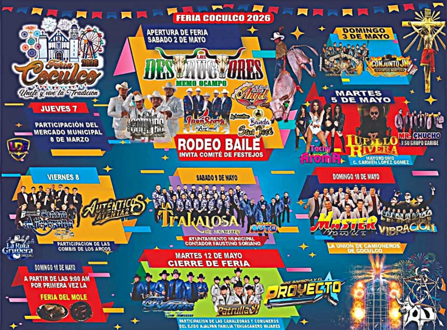 Cartelera Artística Feria Coculco Ajalpan 2026
