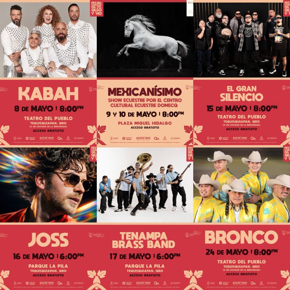 Cartelera Artística Festival Internacional del Arte, Queso y Vino 2026