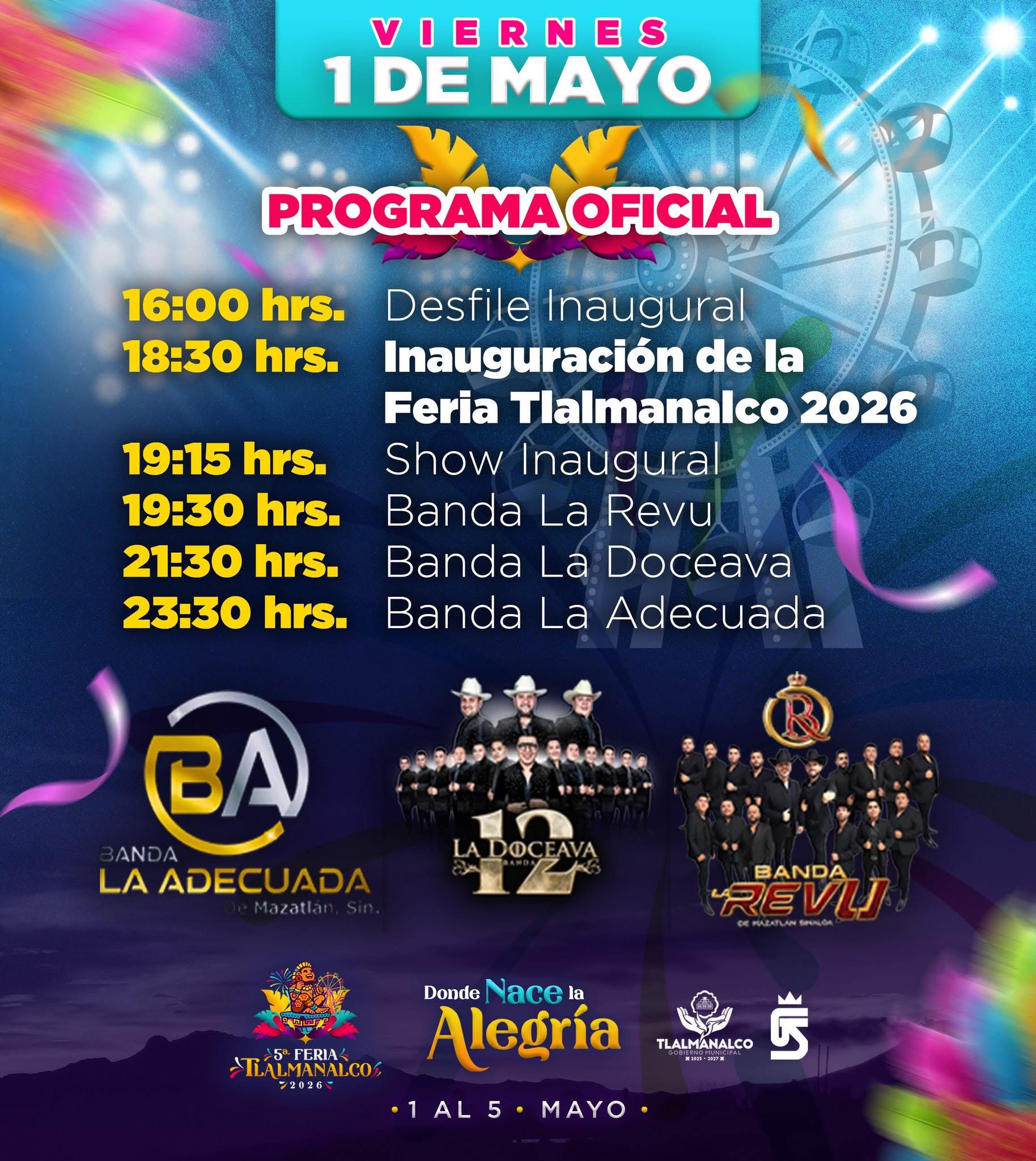 Feria Tlalmanalco 2026 en el Estado de México: Fechas, cartelera y ...
