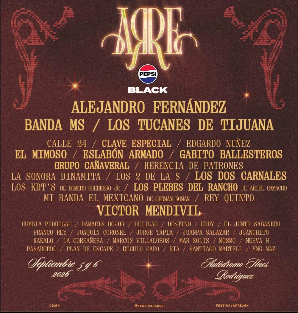 Cartelera Arre Fest 2026