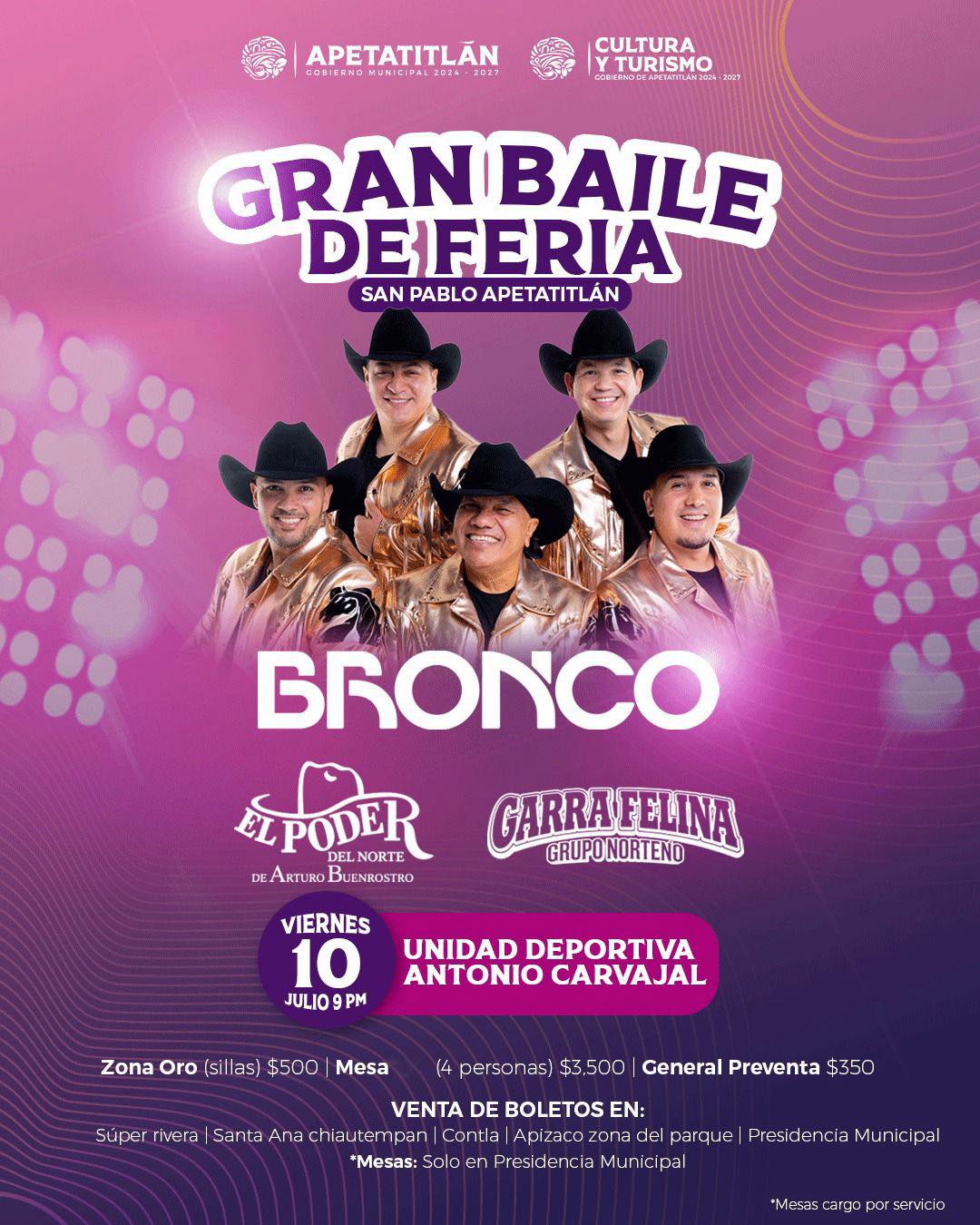 Feria Apetatitlán 2026 bronco baile