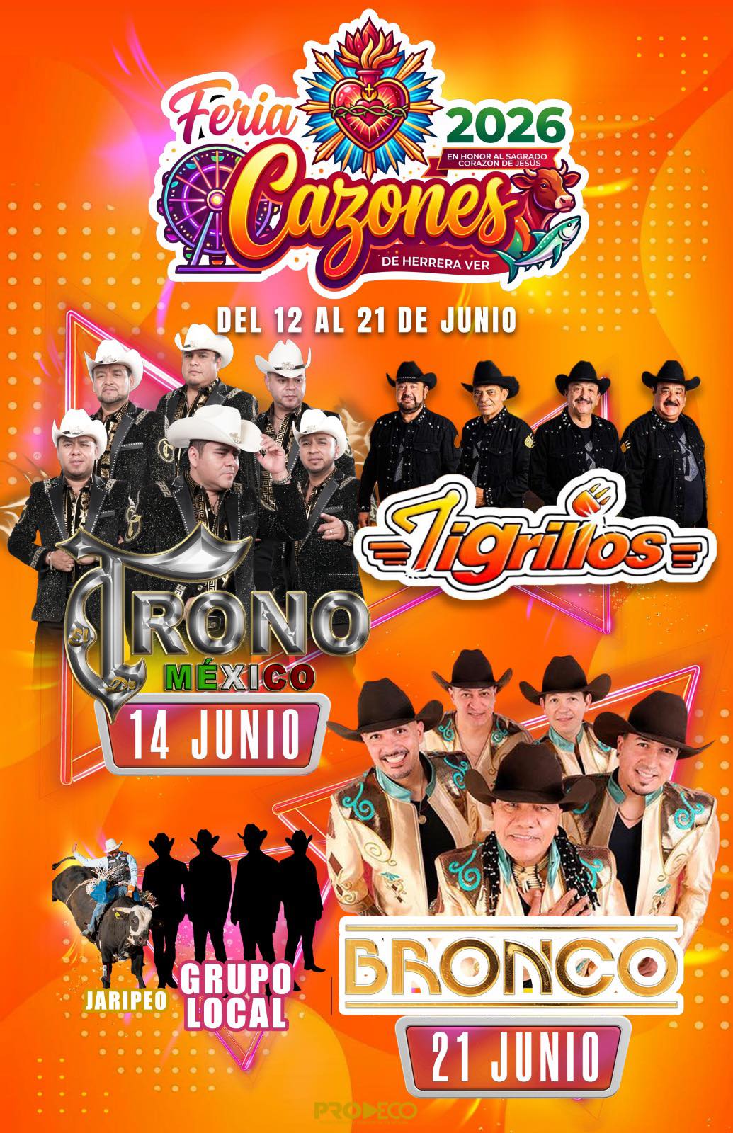 Cartelera artística Feria Cazones de Herrera 2026