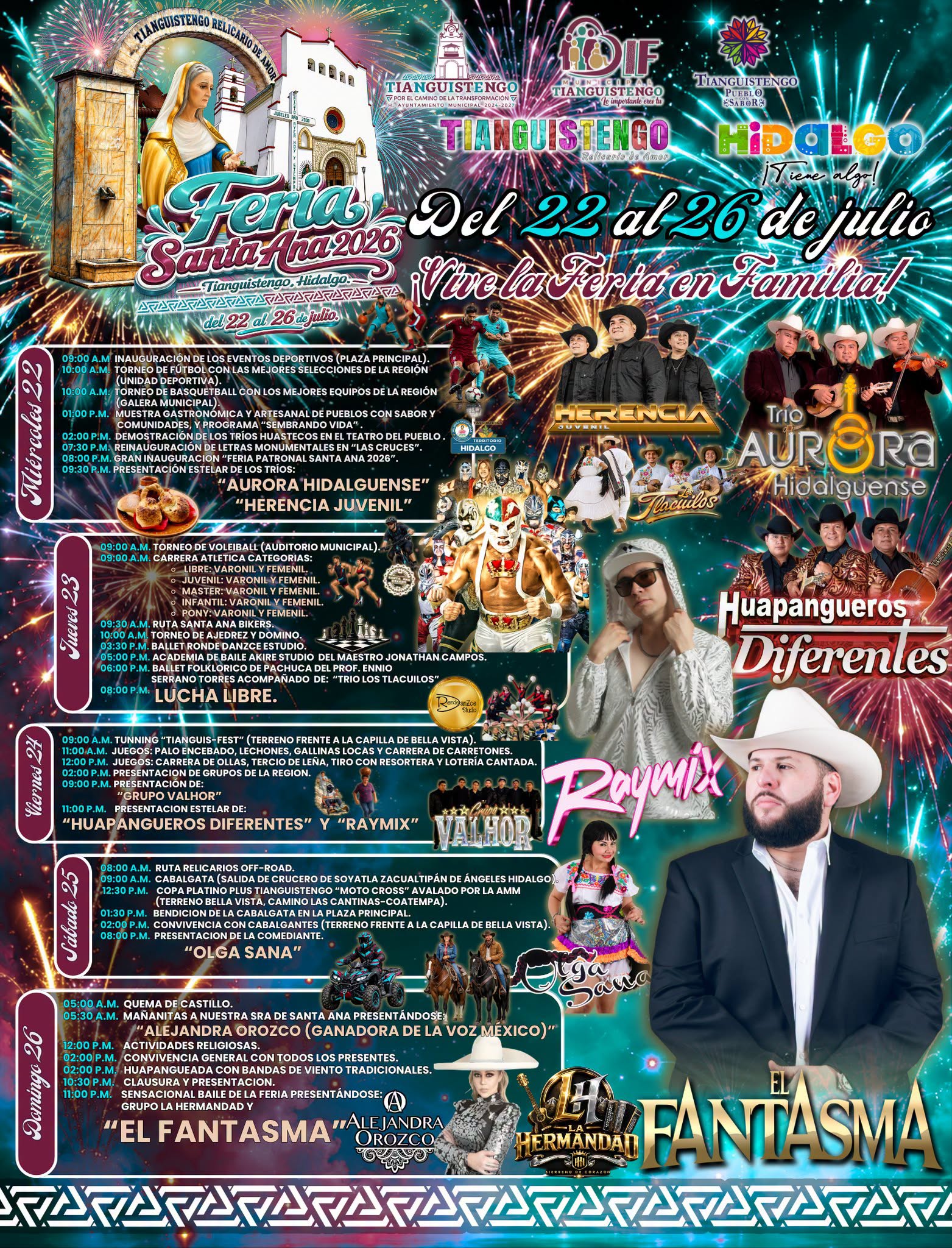 Programa Feria Patronal Tianguistengo 2026