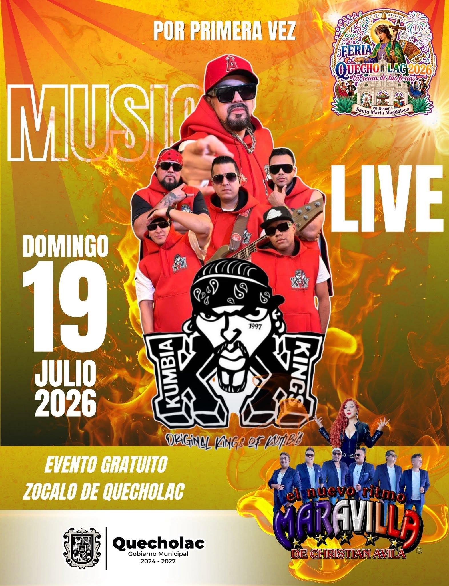 Cartelera artística Feria Quecholac 2026