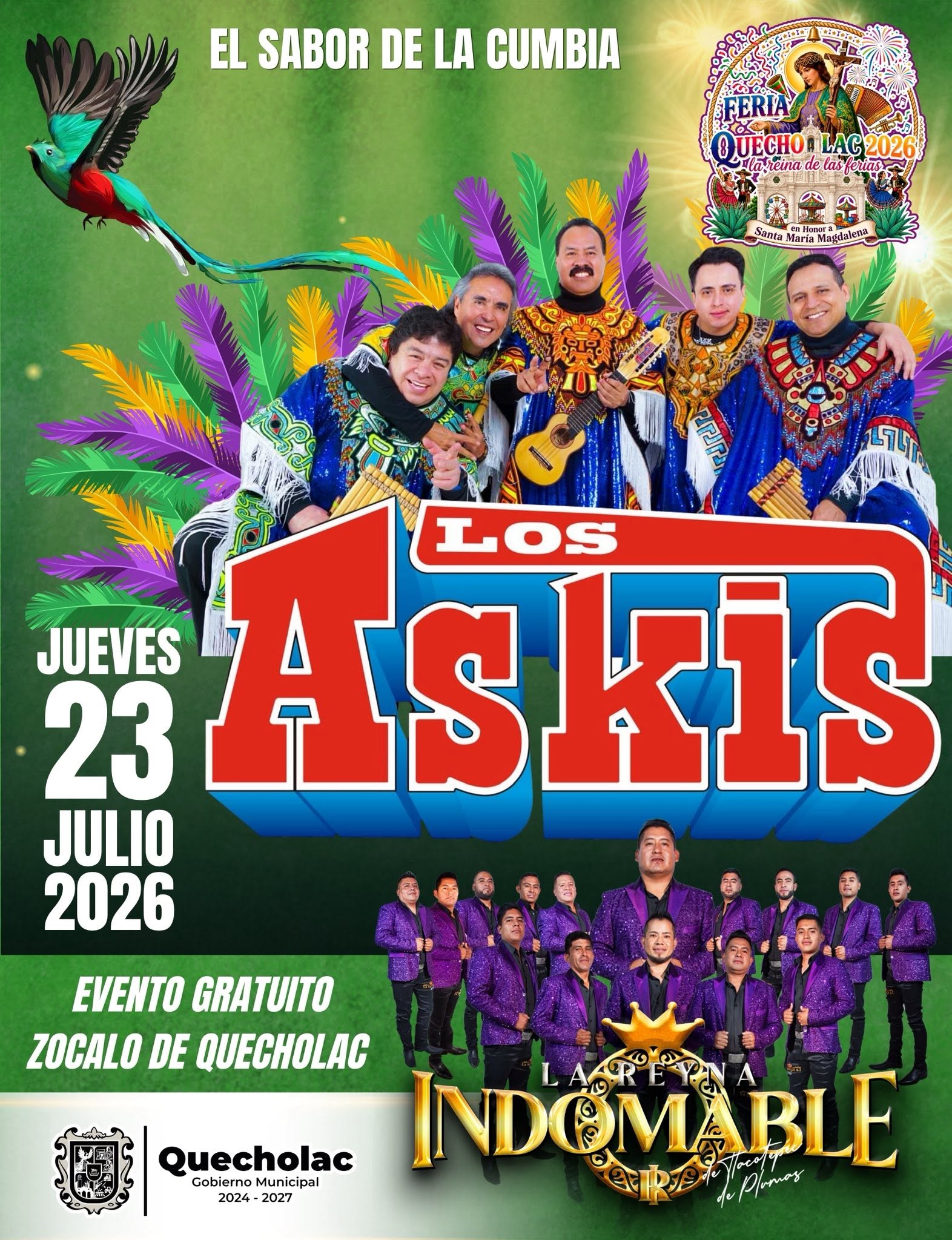 Cartelera artística Feria Quecholac 2026