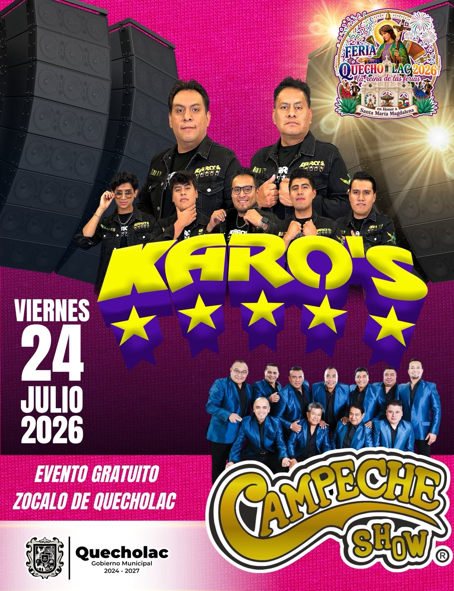 Cartelera artística Feria Quecholac 2026