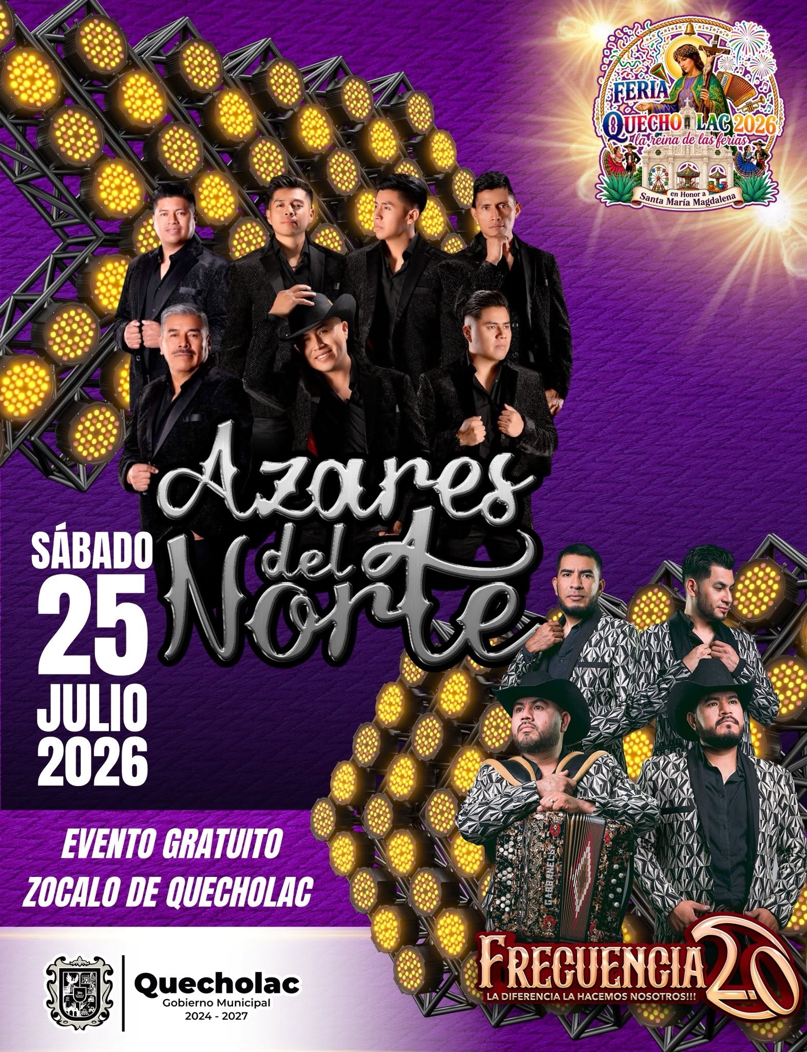 Cartelera artística Feria Quecholac 2026