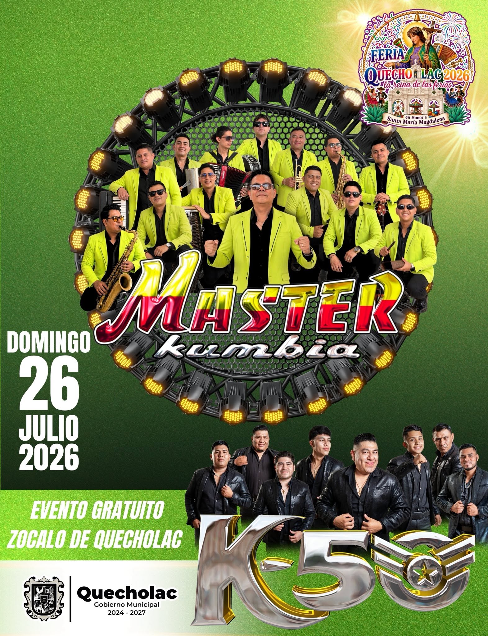 Cartelera artística Feria Quecholac 2026