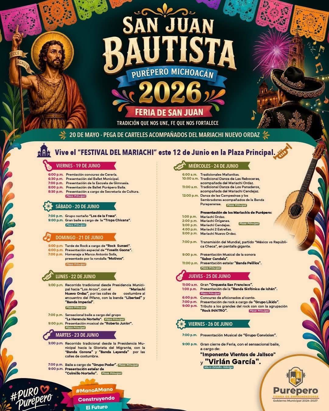 Programa Feria San Juan Purépero 2026