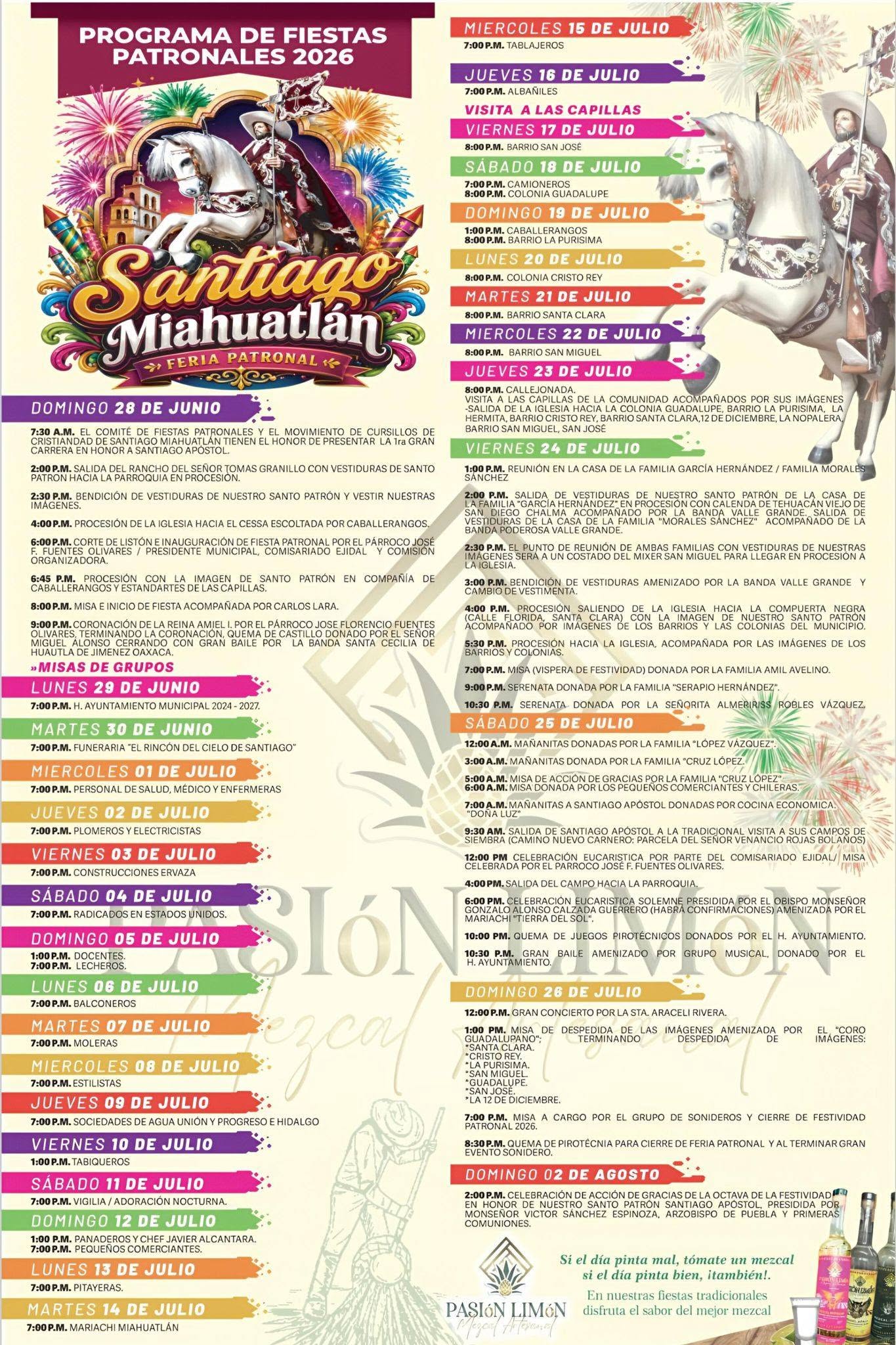 Programa Feria Santiago Miahuatlán 2026