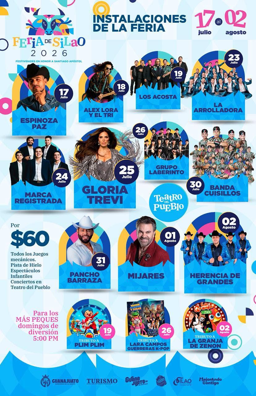 Cartelera artística Feria Silao 2026
