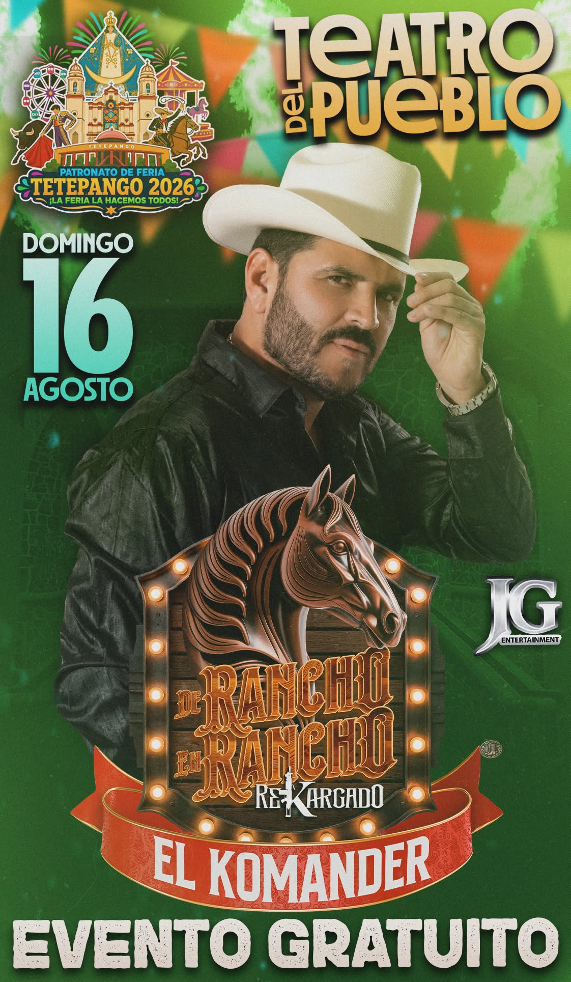 Alfredo Ríos El Komander en la Feria Tetepango 2026