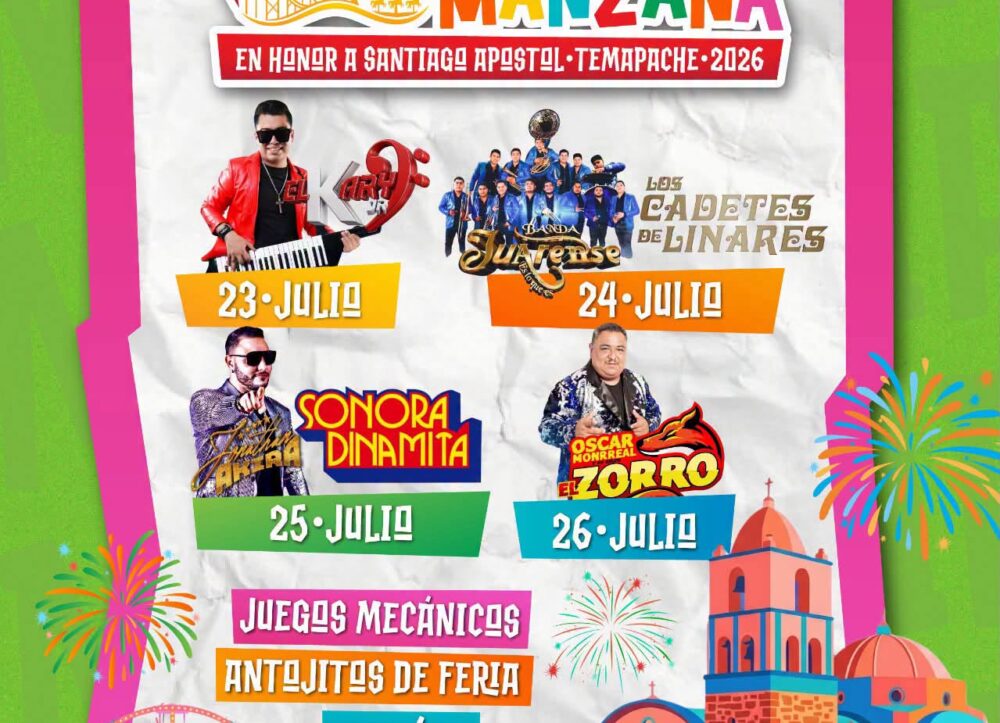 Feria de la Manzana Temapache 2026 elenco
