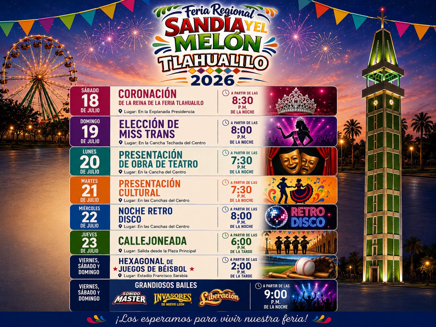 Feria de la Sandía y el Melón Tlahualilo 2026
