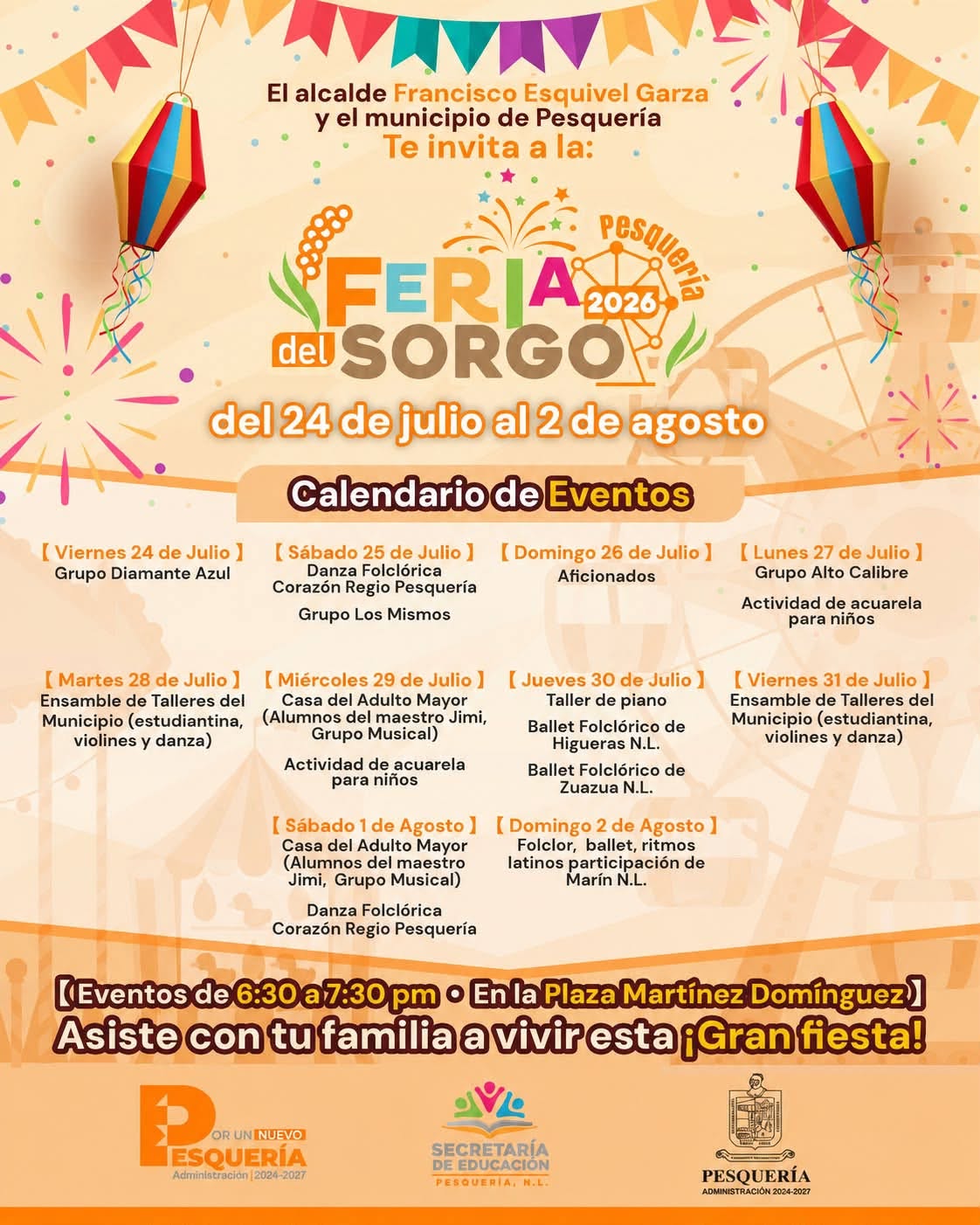 Programa Feria del Sorgo Pesquería 2026
