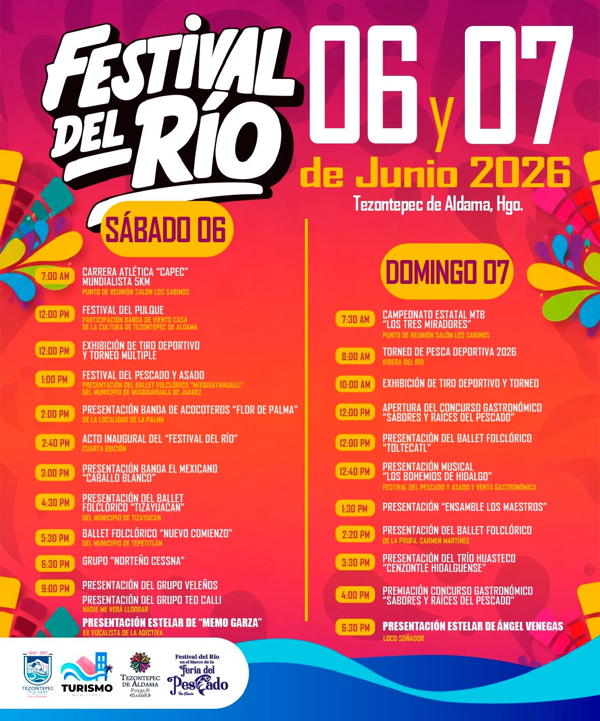 Programa completo Festival del Río - Feria del Pescado 2026
