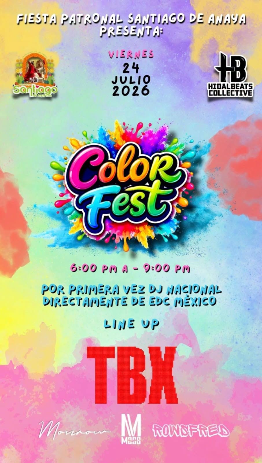 Color Fest en la Fiesta Patronal Santiago de Anaya 2026