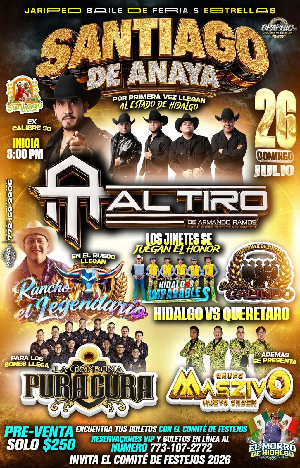 Fiesta Patronal Santiago de Anaya 2026 - Jaripeo baile