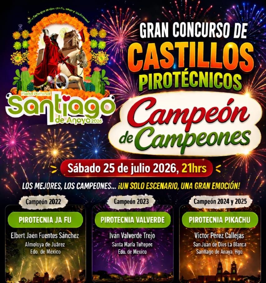 Fiesta Patronal Santiago de Anaya 2026 - Concurso de Castillos
