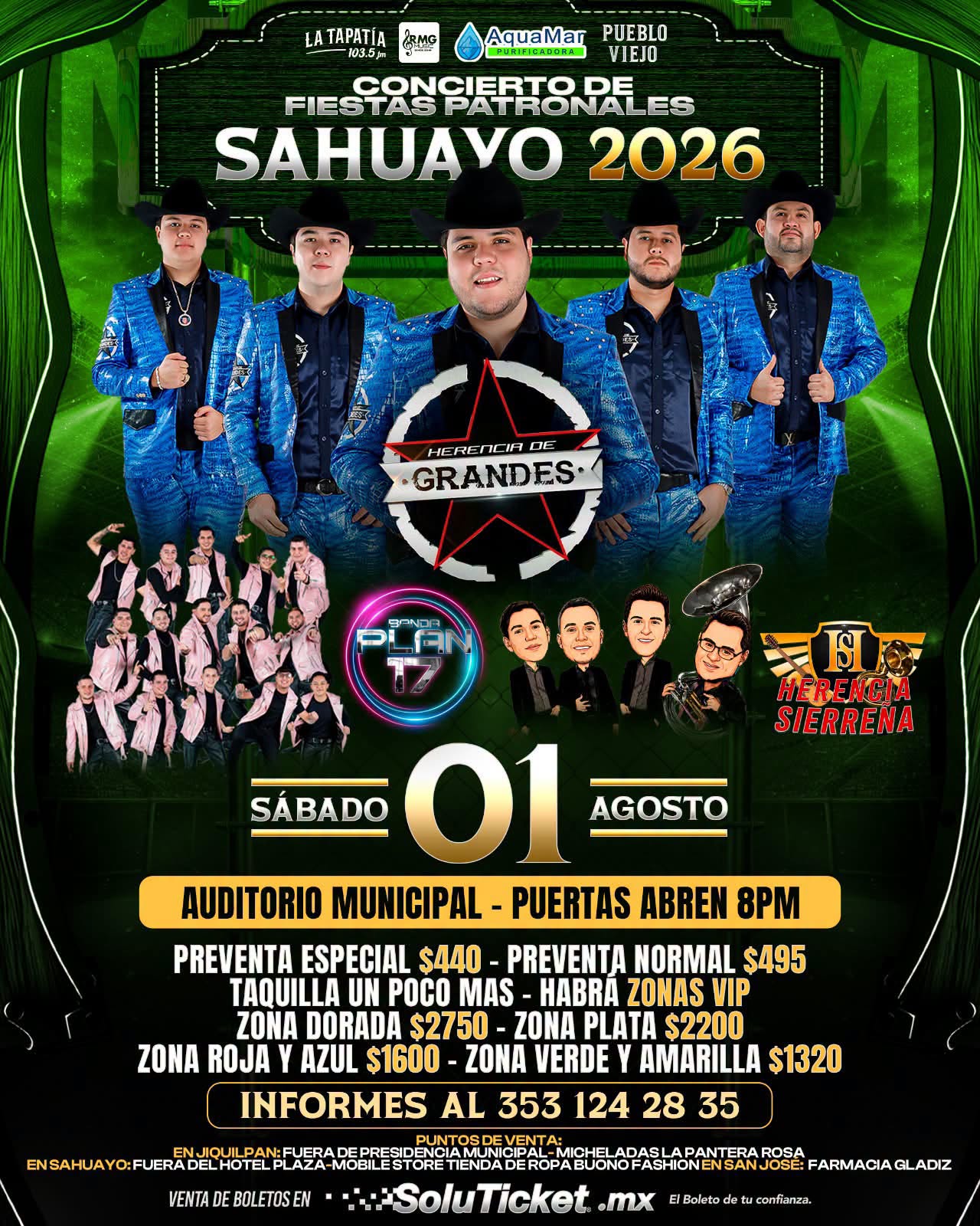 Baile de Fiestas Patronales Sahuayo 2026 con Herencia de Grandes