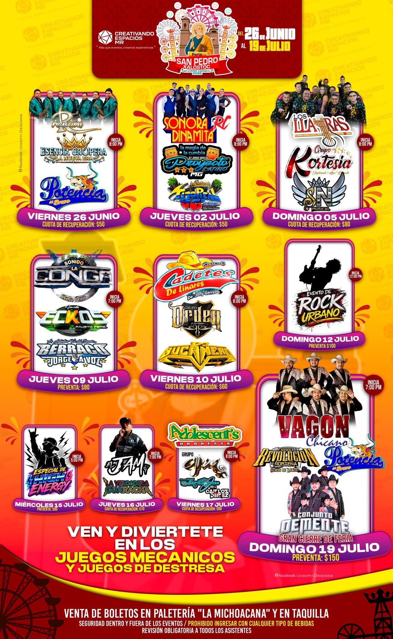 Cartelera Feria San Pedro Xalostoc 2026