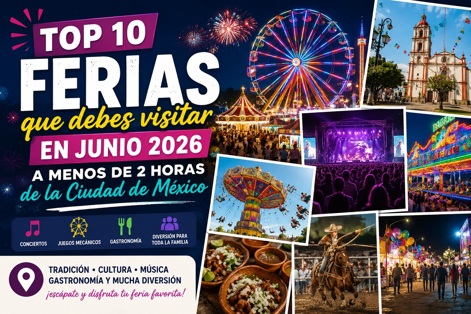 Top 10 Ferias Junio a 2 Horas CDMX