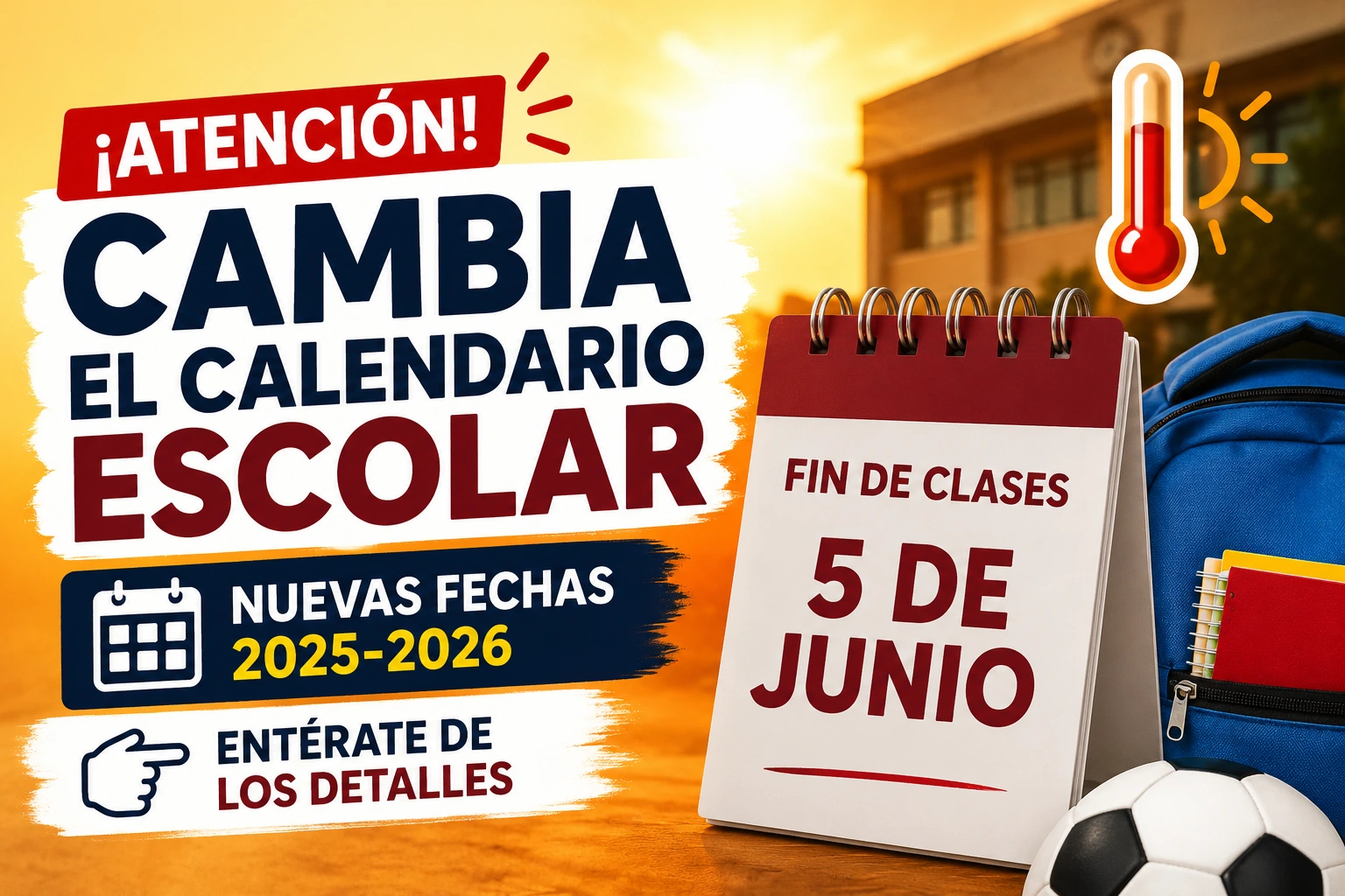 Cambio de calendario escolar