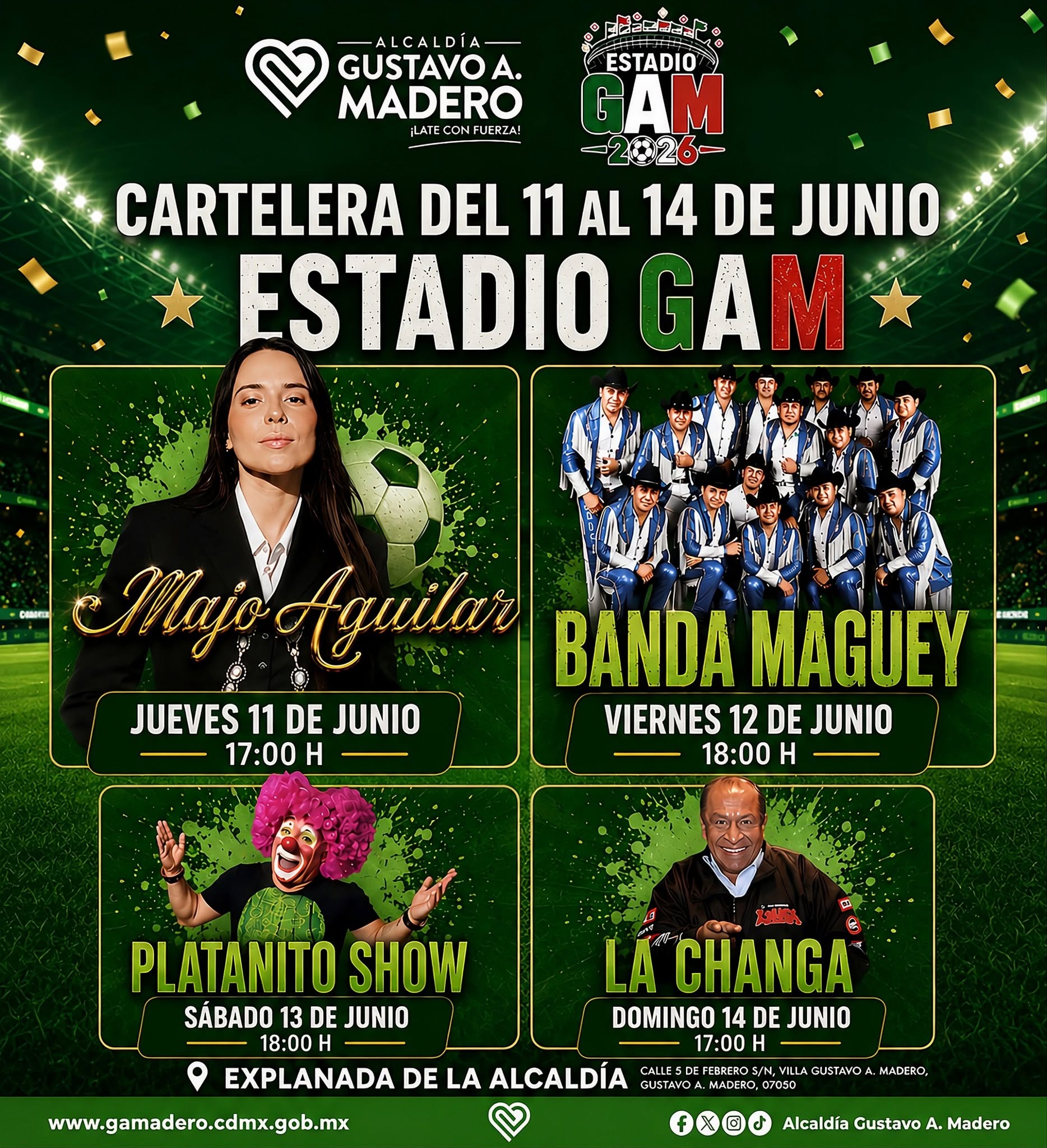 Estadio GAM 2026 Fechas