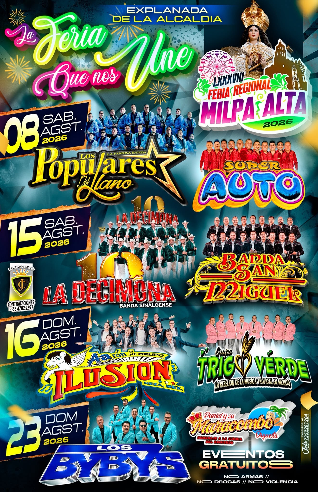 Cartelera Artística Feria Regional Milpa Alta 2026