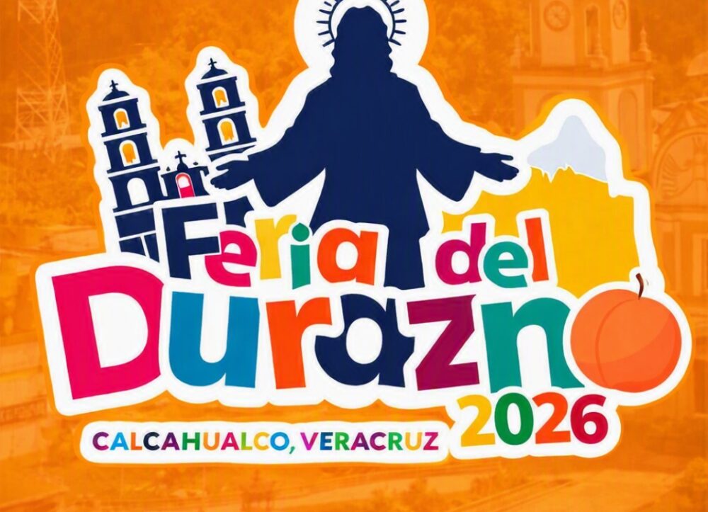 Feria del Durazno Calcahualco 2026 logo
