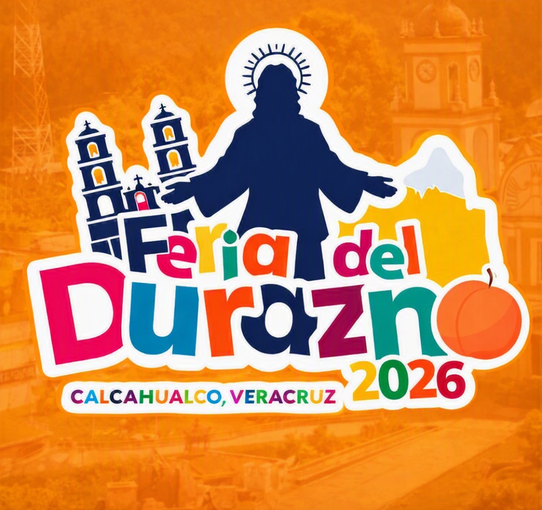 Feria del Durazno Calcahualco 2026 logo