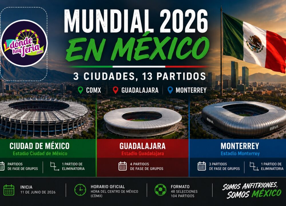 Mundial en Mexico Partidos Ciudades Horarios