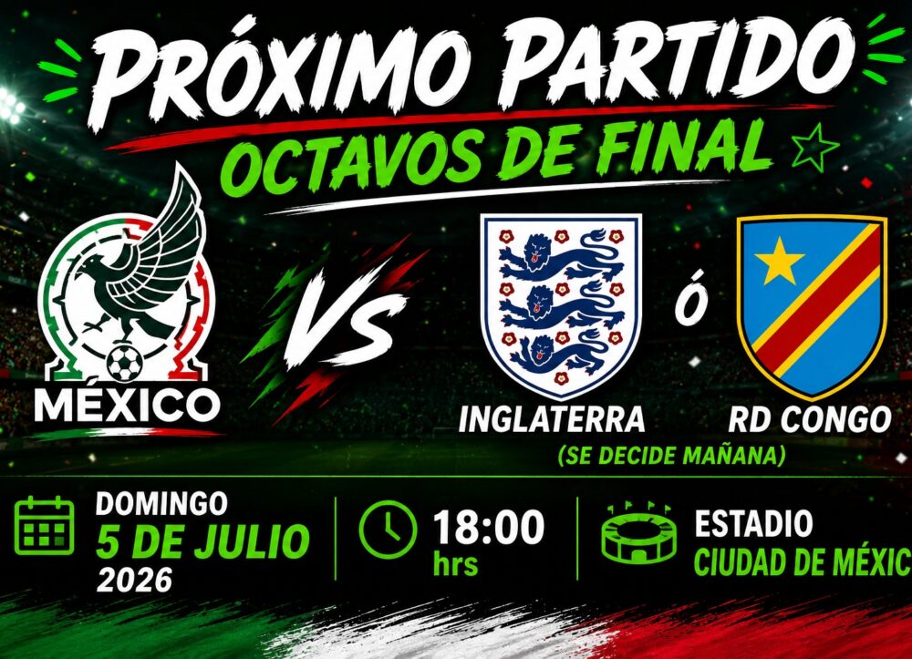 proximo partido mexico octavos de final