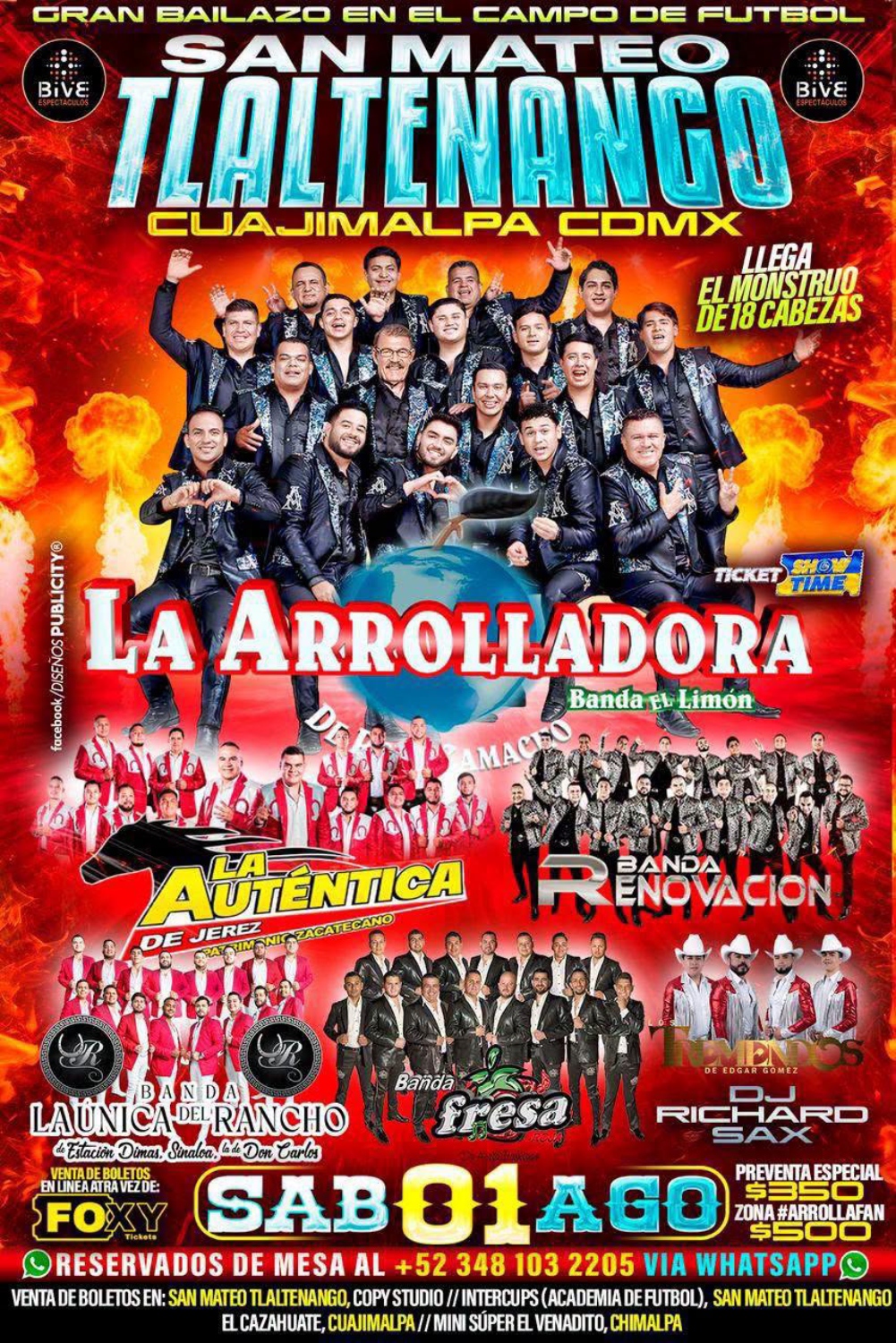 Arrolladora San Mateo Tlaltenango 2026
