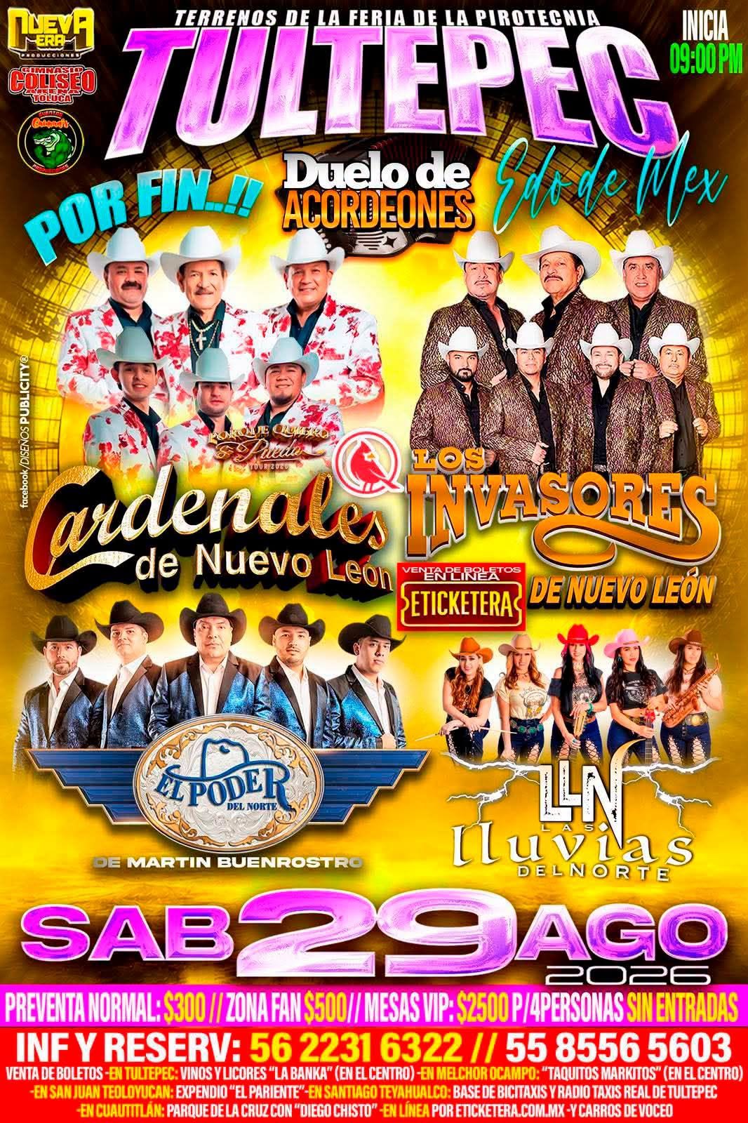Duelo de Acordeones 2026 Tultepec 29 agosto