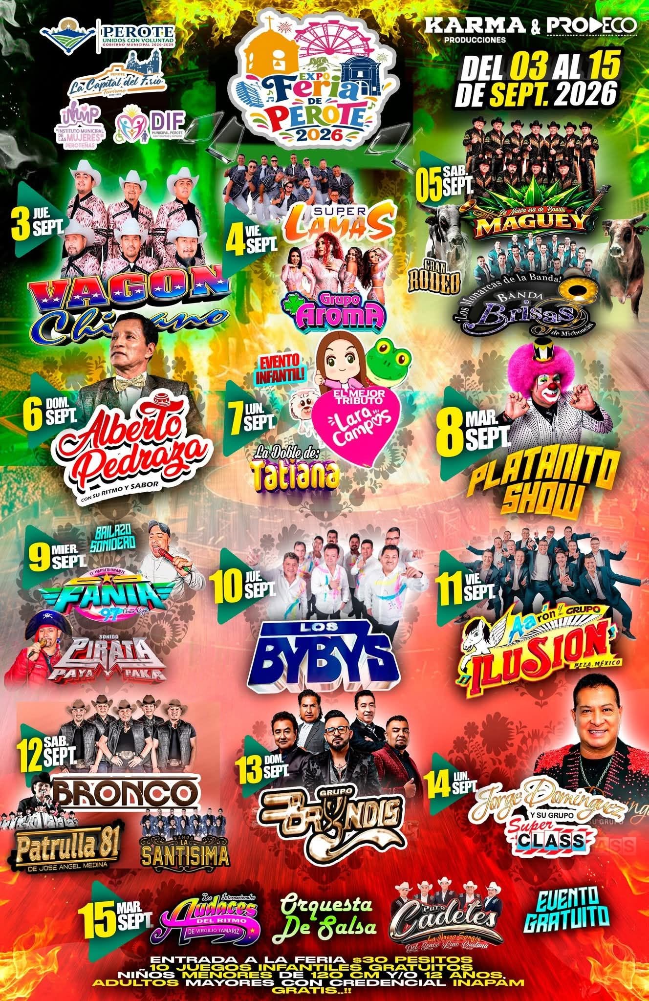 Cartelera Artística Gran Feria Perote 2026