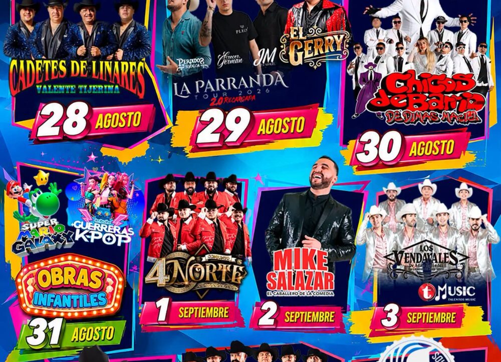 Expo Feria Santa Rosalía de Camargo 2026 elenco