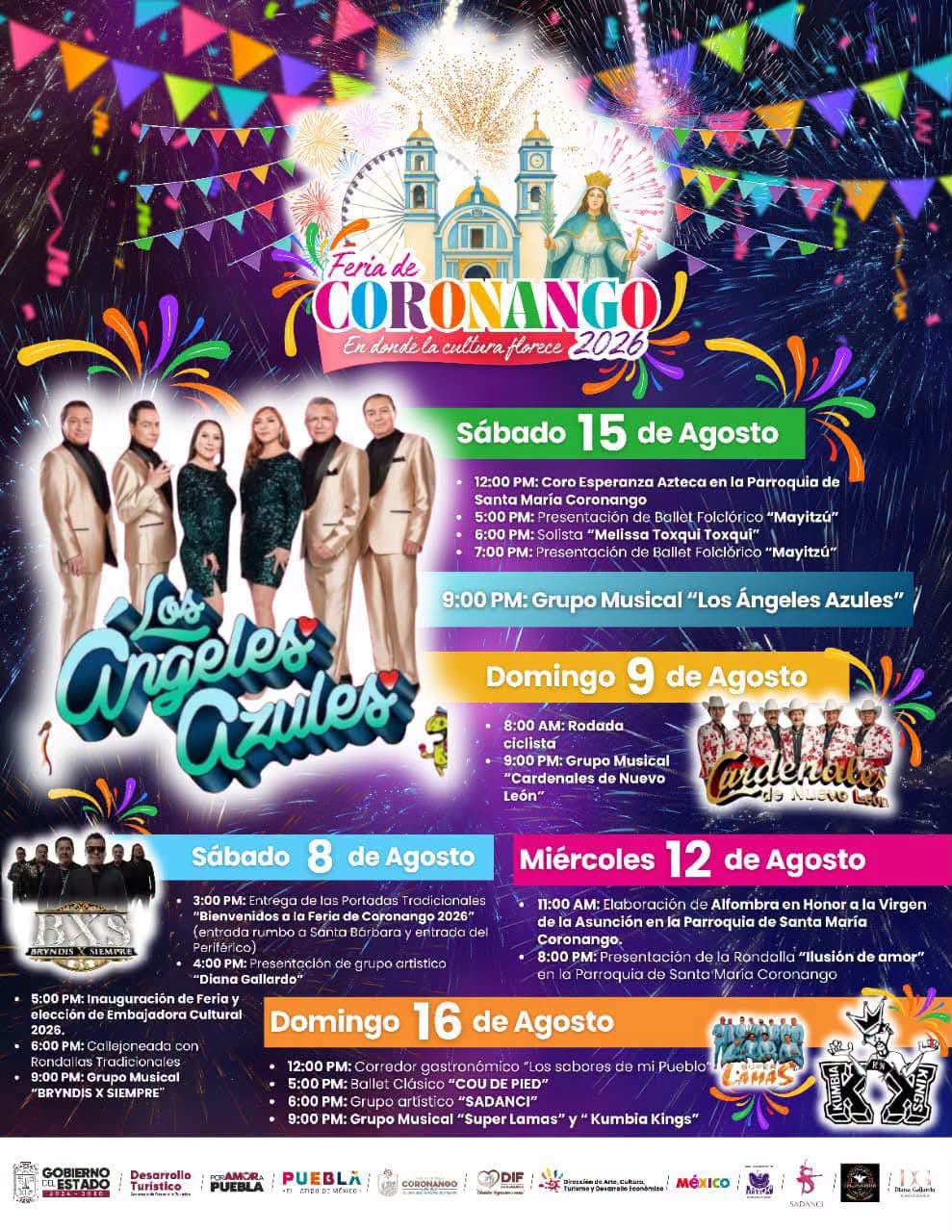 Cartelera Artística Feria Coronango 2026