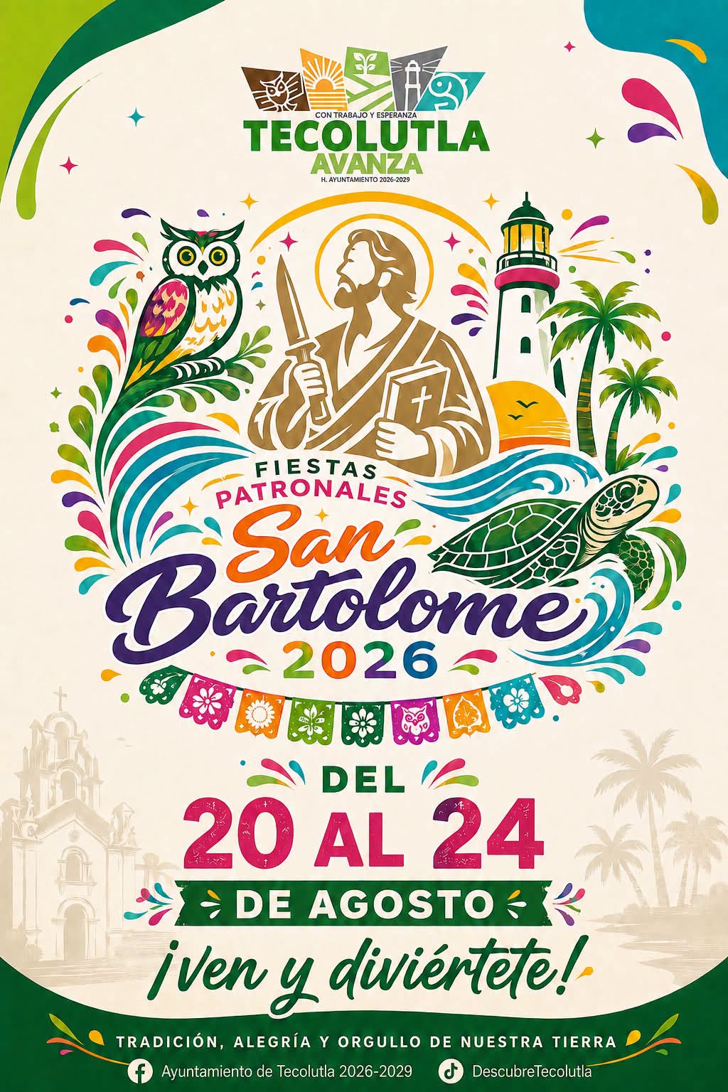 Fiesta Patronal de San Bartolomé Tecolutla 2026 logo