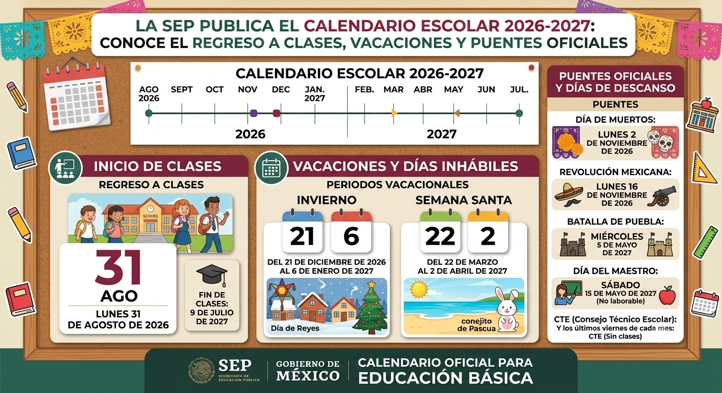 SEP calendario escolar 2026-2027