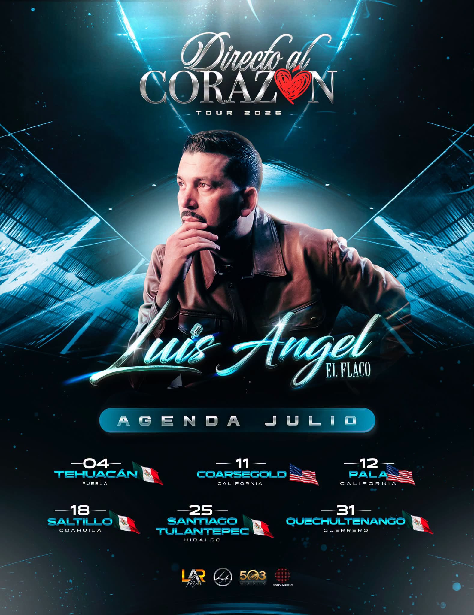 luis angel el flaco agenda julio 2026