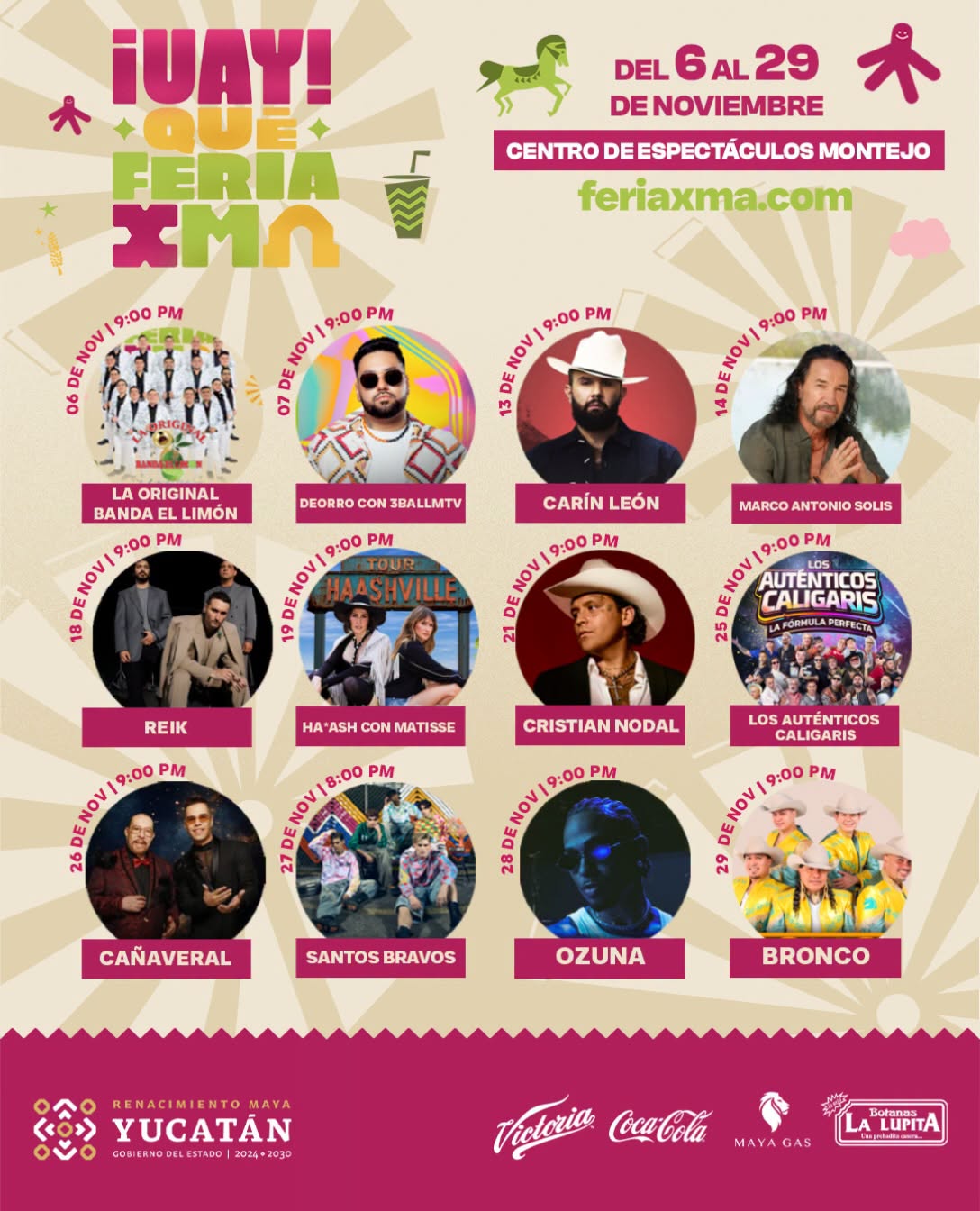 Centro de Espectáculos Montejo Feria Yucatán Xmatkuil 2026