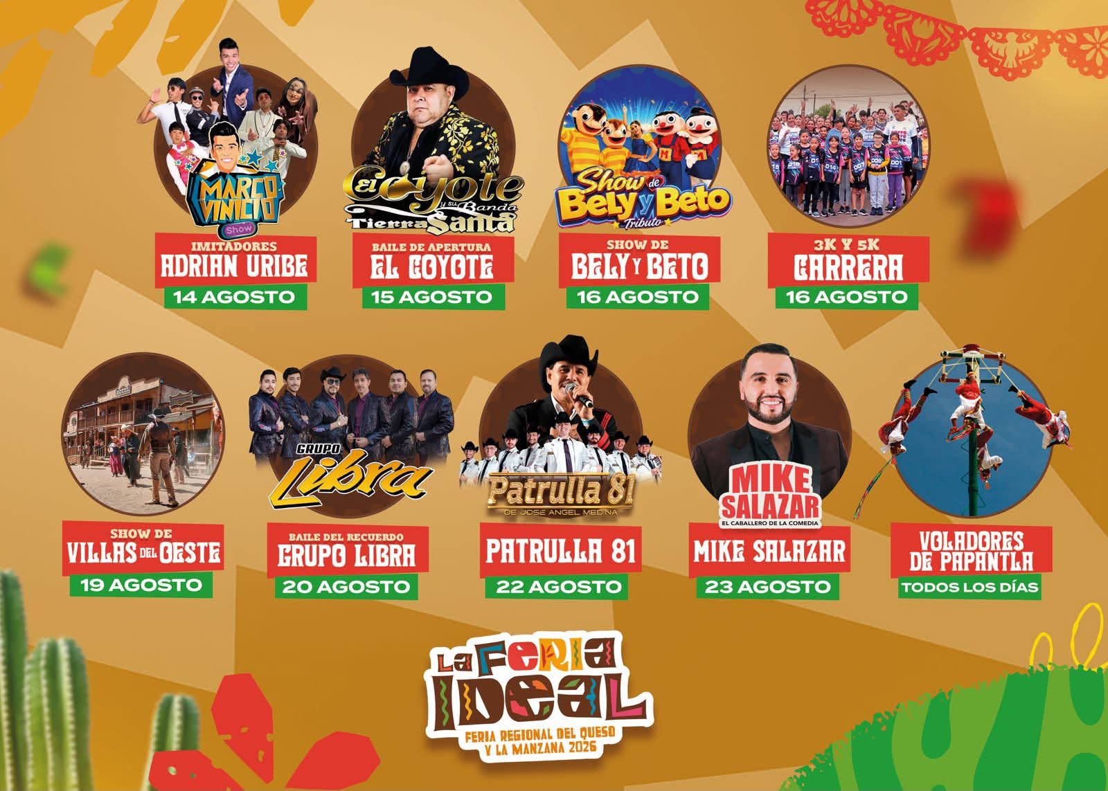 Cartelera Artística Feria Nuevo Ideal 2026