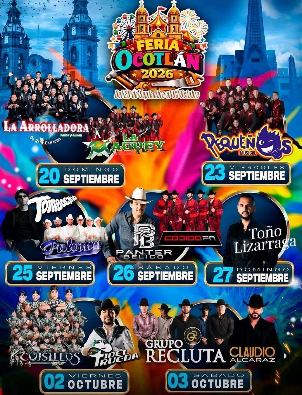 Cartelera artística Feria Ocotlán 2026