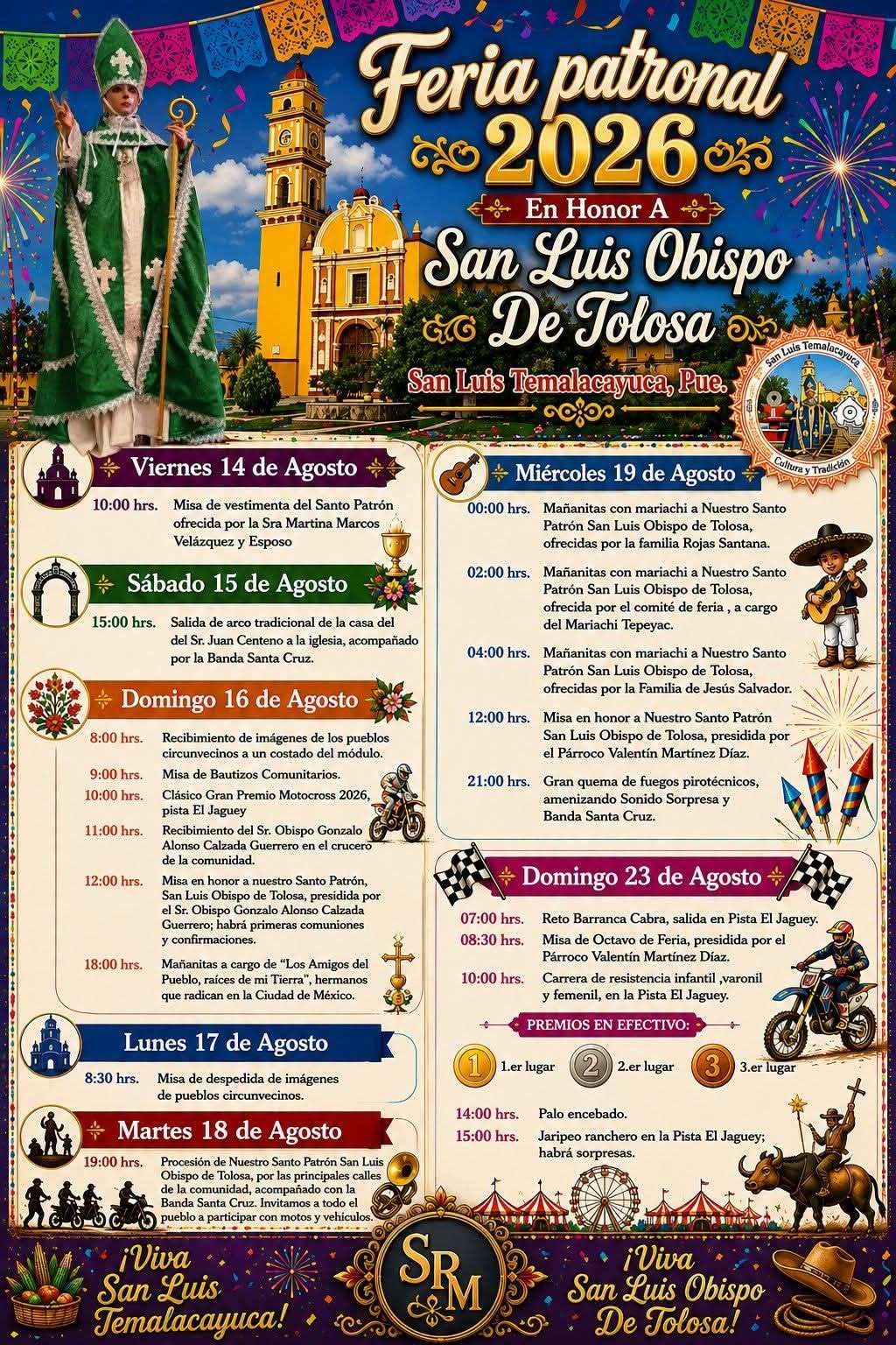 Programa Feria Patronal San Luis Temalacayuca 2026